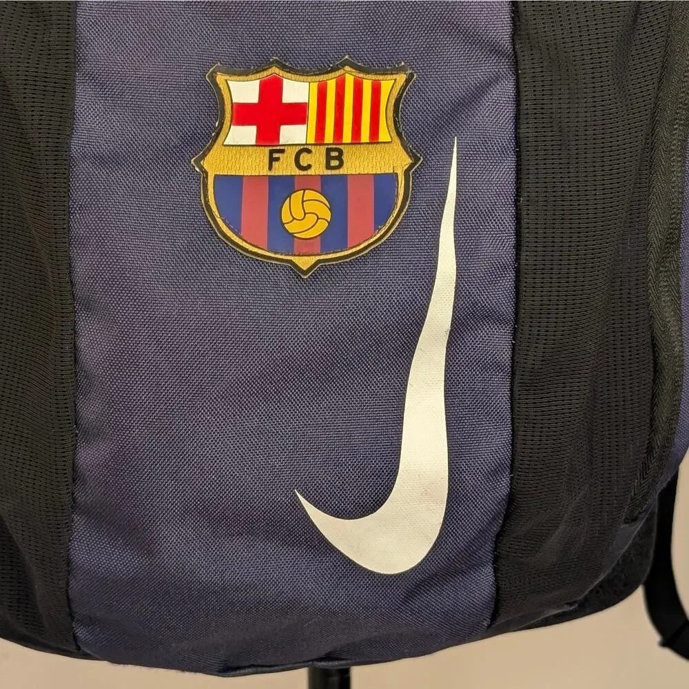Nike FC Barcelona Shield Soccer Backpack Navy Blue Sports Utility School Bag 8